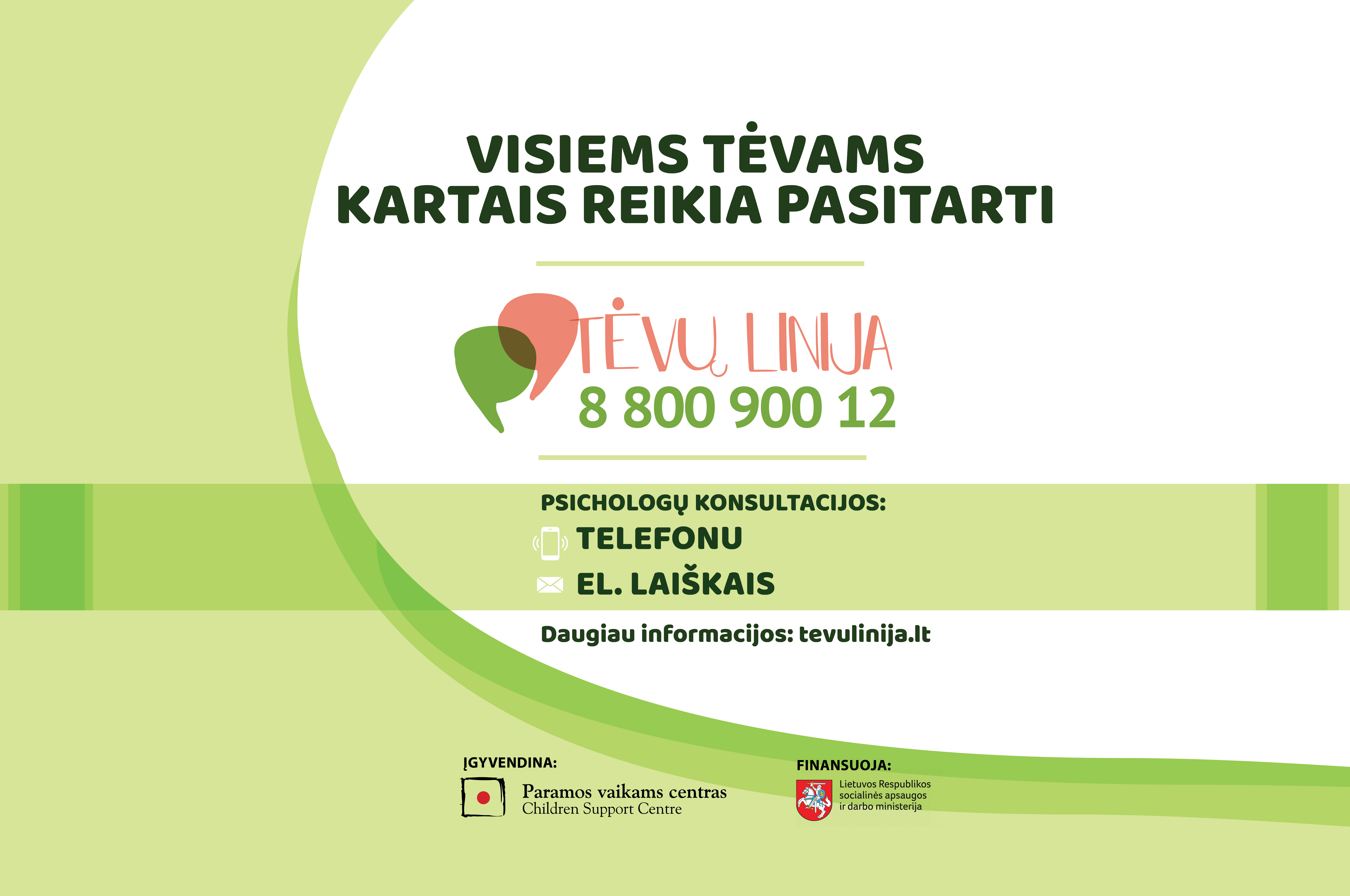 „Tėvų linijoje“ psichologų konsultacijos jau ir el. laiškais

